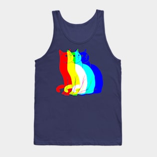 Cat Rainbow Prism Tank Top